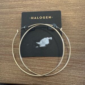 Halogen Gold & Silver Hoop Earrings : NWT